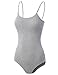 LE3NO Womens Basic Sleeveless Solid Shapewear Bodysuit
