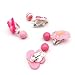 Elesa Miracle 7pc Kids Little Girl Clip-on Earrings Value Set Party Favor Birthday Gift Pretend Play Princess Jewelry Set in Box