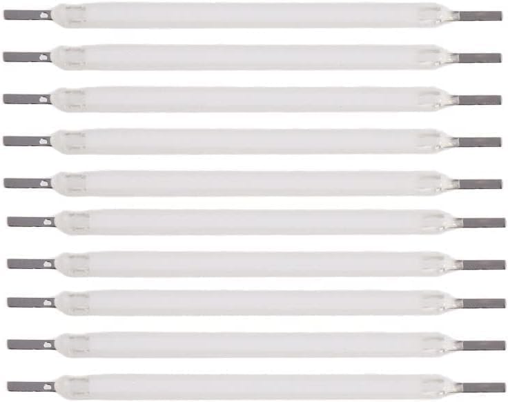 Photo 1 of 10Pcs 3V LED Filament Bulb Repair Kit, Replacement Light Beads for Vintage Edison Lamps, DIY Incandescent Bulb Accessories with Heat-Resistant Glass and Gold Wire Connectors (White)