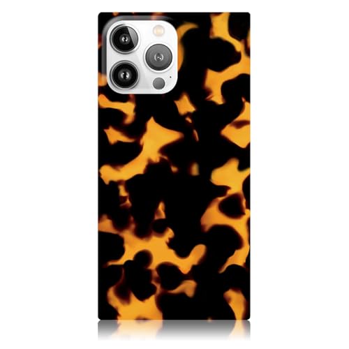 Flaunt Official Square iPhone 15 Pro Max Case - Tortoise Print