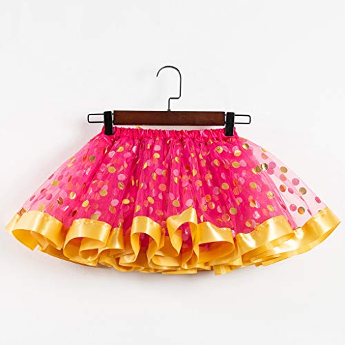 image for MIS1950s Kids Girls Dot Print Skirts Toddler Baby Tutu Party Dance Bal