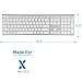 Macally RF Wireless Computer Keyboard (Full-Size) with Compact 2.4GHz Dongle USB Receiver for Apple MacBook Pro, Air Laptops or iMac, Mac Mini Desktops - Plug and Play (Ultra-Slim)