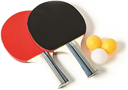 Laser Sports Novelty Ping Pong Balls &amp; Paddles - For Friendly Competition (2 Player Set)