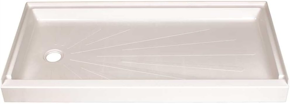 MusteeE. L. 3060L ShowerTub Left-Hand Shower Base, White