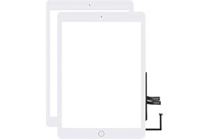 VDASO for iPad 6 6th Gen Screen Replacement A1893 A1954 2018 2 Pack Digitizer 9.7 Inch, for iPad 6th Generation Touch Glass with Home Button (White)