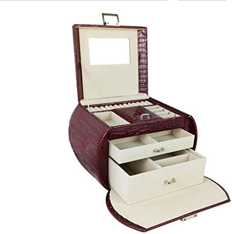 AJZXHE Storage box gift jewelry box home jewelry decoration leather jewelry storage drawer jewelry box