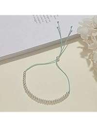 AnotherKiss - Pulsera de cuentas de plata de ley para regalo de 30 cumpleaños, joyería ajustable de 17,78 a 9.0 in