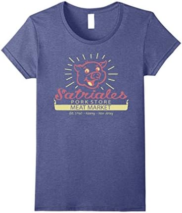 Women's Satriales - Pink Pig Head T-Shirt Large Heather Blue