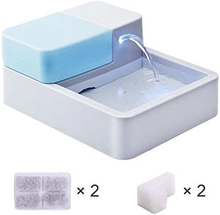 None-branded Pet Water Fountain BPA-Free Automatic Fresh Water Flow with 2 Carbon Filters, 2 Foam Filters