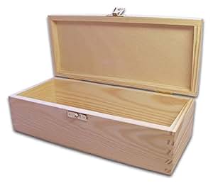 Creative Deco Larga Caja Madera para Decorar | 24.3 x 10.3 x 7 cm | con
