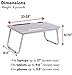 Sofia + Sam Lap Tray with Tablet & Phone Slots – Metal Folding Legs – Lap Desk with Tilting Top – Laptop Stand – Breakfast Serving Bed Tray – Greythumb 3