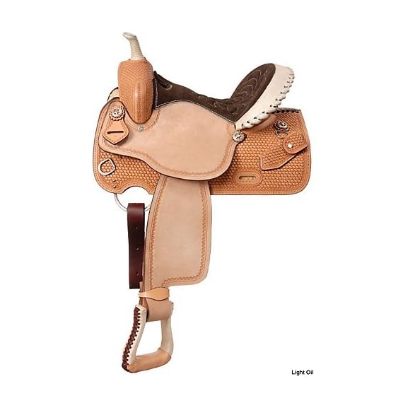 Silver-Royal-Cimarron-Barrel-Saddle-155-Light-Oil