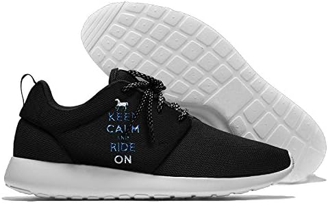 Horse Equestrian Gift Keep Calm Men's Classic Athletic Running Shoes 46