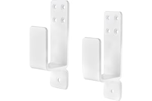 Door Barricade Brackets,AINAFIX 2 Pack Drop Open Bar Holder for Home Security, 2x4 Bar Brackets Prevent Unauthorized Entry, C
