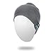 Momoday Bluetooth Music Soft Warm Beanie Hat Cap with Stereo Headphone Headset Speaker Wireless Mic Hands-Free for Men Women Speaker Winter Outdoor Sport Best Gift (Light Grey)