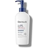 Derma B CeraMD Repair Oil 200ml, Unscented Fragrance Free Lightweight Fast Absorbing Soften Moisturizing Body Oil with Coconut Oil Milky Formula for Dry Sensitive Itchy Skin without Greasy