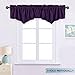 NICETOWN Blackout Valance Short Curtains - Thermal Insulated Window Curtain Top Treatment Ascot Rod Pocket Valances Tiers for Loft/Bathroom/Kids Room/Kitchen, 52W by 18L in, Royal Purple, 1 Pc
