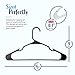 Hangorize Plastic Hangers - 48-Pack Black Standard-Size Clothes Hangers with Notches for Clothing & Accessories - Closet Organization Essentials