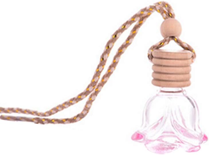 YINGYUE 6ml Hanging Empty Glass Perfume Bottles Travel Refillable Fragrance Sample Bottle Pink