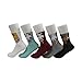 FloraKoh Women Cotton Crew Casual Socks 5 Pair Pack