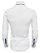 Tom's Ware Mens Trendy Slim Fit Inner Checkered Button Down Shirt TWNMS323S-WHITE-US L