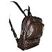 Genuine Leather Backpack Handbag Purse Sling Shoulder Bag Medium Size Brown