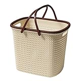 iksvmsis Handwoven Laundry Hamper, 70L Rattan Look