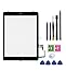 FeiyueTech for iPad Air 1st Gen Touch Screen Digitizer Replacement Model A1474/ A1475/A1476 Front Glass Assembly -Includes Home Button + Camera Holder+PreInstalled Adhesive with Tools kit (Black)