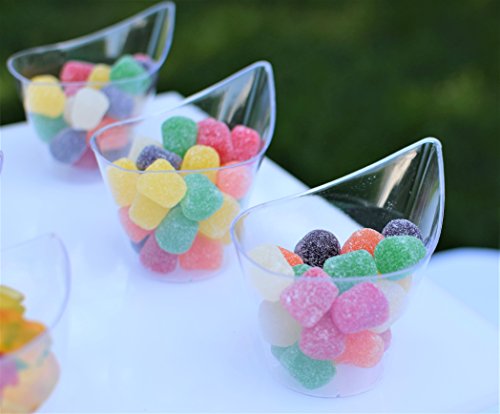 Exquisite Clear Plastic Mini Reuleaux Dessert Miniature 20 Count - 4 oz