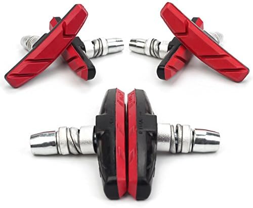 BIKEIN PRO 3 Pairs Bike Brake Pads Road Bicycle V-Brake Blocks Shoes with Shims No Noise No Skid 70mm Silent Durable