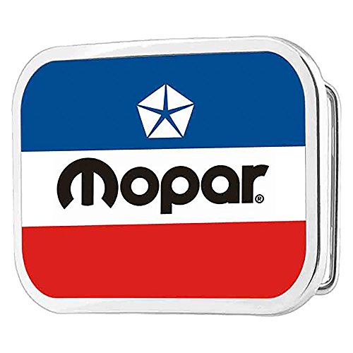 Mopar Automotive Part Company Retro Striped Logo Rockstar Belt Buckle