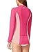 BALEAF Women's Long Sleeves Athletic Shirts Lightweight Quick Dry Workout Top UPF50+ Sun Shirts Rashguard Fuscia/Pink L