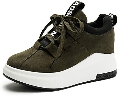 Amazon その他ブランド 厚底 スニーカー レースアップシューズ 1 5cmインヒールスニーカー プラットフォーム ロゴプリント フェイクスエード レディース 春 靴 A668 39 24 5cm グリーン 緑 Other Brand その他ブランド スニーカー