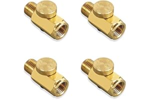 Canadian Tool and Supply (4-Pack) Brass Inline Air Regulators 1/4-Inch NPT Thread (4xBAR-14)