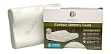 Essence of Bamboo Cervical Contour Bamboo Pillow - Memory Foam Vented Chiropractic Bamboo Cooling Pillow -Orthopedic Hypoallergenic Pillows for Back and Side Sleepers