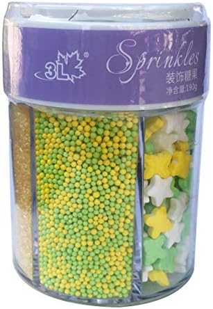 Edible Candy Mini Pearls Cupcake Cake Toppers, Celebrations Candy Pearls Shaker Jar Wedding Shower Party Cake Food Decoration Supplies 6.4oz (Easter)