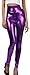 Sakkas Shiny Liquid Metallic High Waist Stretch Leggings - Made in USA