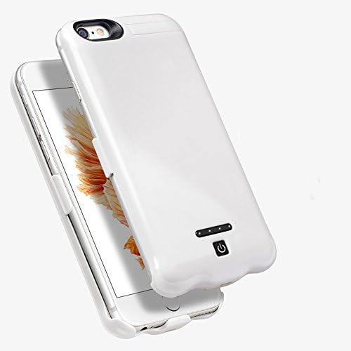 iPhone 7 Plus Battery Case, Kattiettery 10000mAh Ultra Slim Extended Backup Power Bank Battery Charger Case Cover with Kickstand For Apple iPhone 7 Plus/6s Plus/6 Plus(5.5 inch)-White