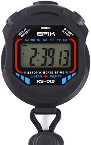 EPIK Professional Stopwatch, Clock, Extra Large Display, All Weather - The Ideal Product for Coaches, Runners and Athletes!!! (Dark Gray)