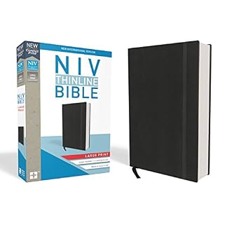 NIV, Thinline Bible, Large Print, Hardcover, Black, Red Letter, Comfort Print