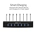 Kisreal USB Charging Station Smart 7-Port Desktop Charging Stand Organizer Compatible with iPhone, iPad, Tablets and Other USB-Charged Devices (B1)