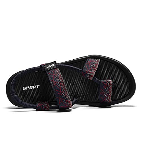 Forthery Men Sports Sandals Athletic Outdoor Summer Fisherman Breathable Hiking Walking Beach Shoes(Brown,US 9.5 / CN 44)