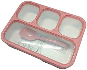 Chingora Collections BPA Free Bento Lunch Box (4 Partitions) Pink Color