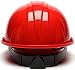Pyramex Safety Products HP14120 Sl Series 4 Pt. Ratchet Suspension Hard Hat, Red