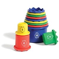 Discovery Toys Measure UP! Cups Educational Stacking & Nesting Embossed, Numbered, 12 Pieces Set to Learn Volume & Math