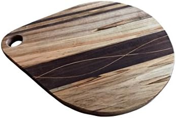 Teardrop shaped cutting board, handmade, 12 inches long, made with Maple and Walnut