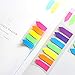 JUSLIN 4 Sets of 560pcs Neon Color Page Marker Fluorescent Color Index Label, Transparent Tabs Flags Stickers
