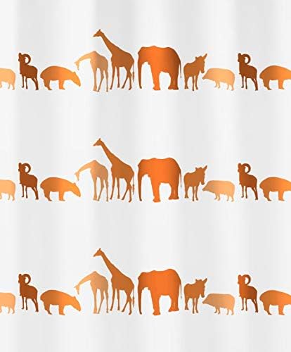 Meusch 2359454305 Shower Curtain Zoo 180 x 200 cm Brick-red