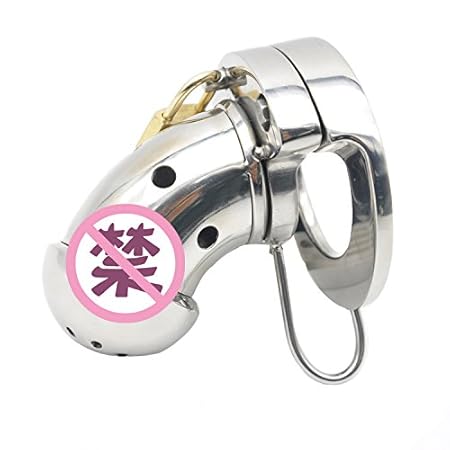 SM Bondage Penis Käfig Gerät Hahn Keuschheitskäfig Stahl Metall Zurückhaltung SM Cock Ring 45mm / 17.7 ''