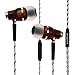 Symphonized NRG Premium Genuine Wood in-Ear Noise-isolating Headphones|Earbuds|Earphones with Microphone (Zebra)